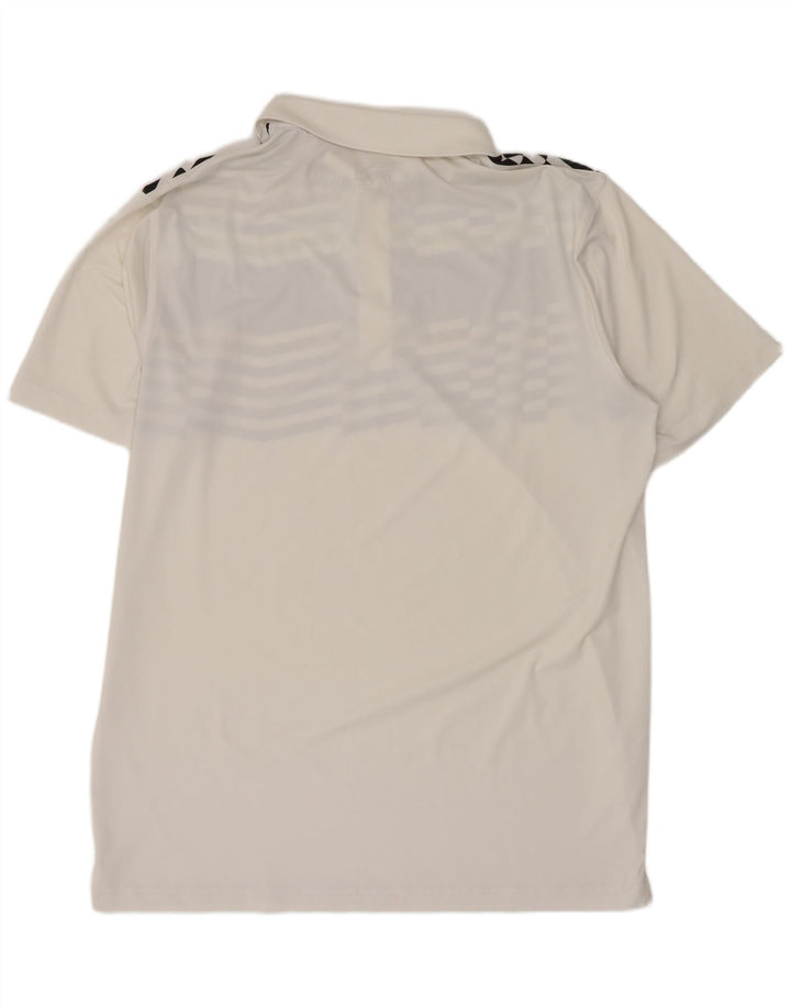 Camisa polo masculina Puma médio branco colorblock