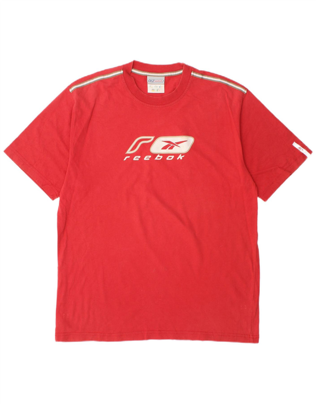 REEBOK Camiseta masculina gráfica Top pequeno vermelho