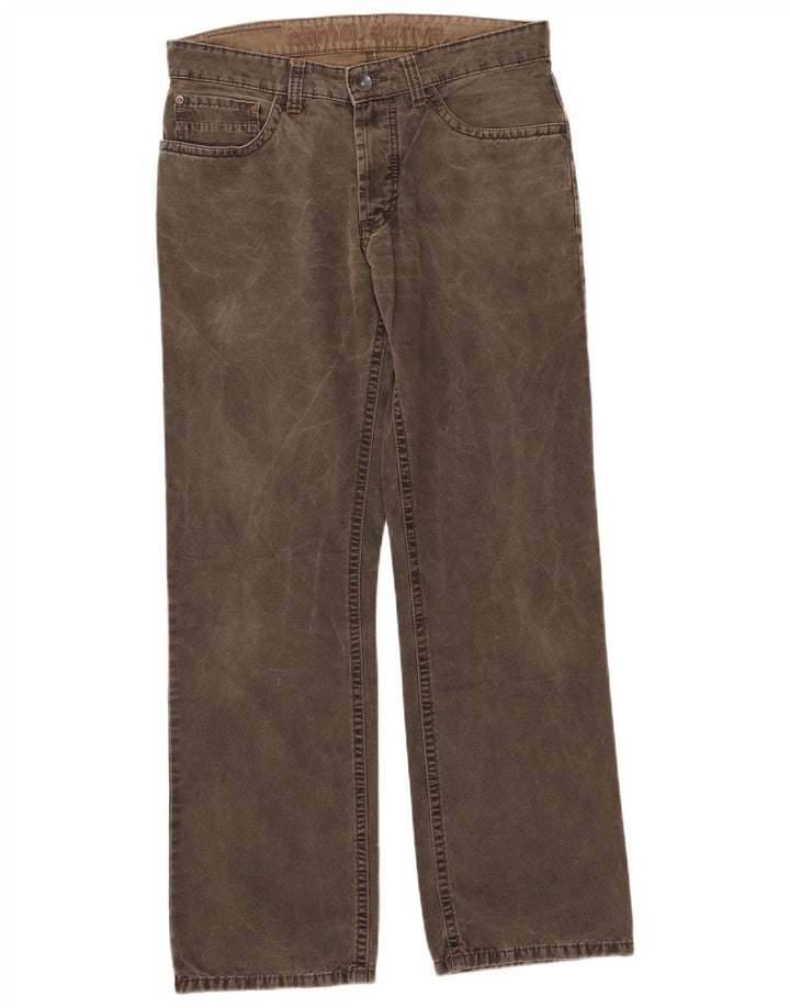 Calça jeans reta masculina Camel Active W33 L32 algodão cáqui