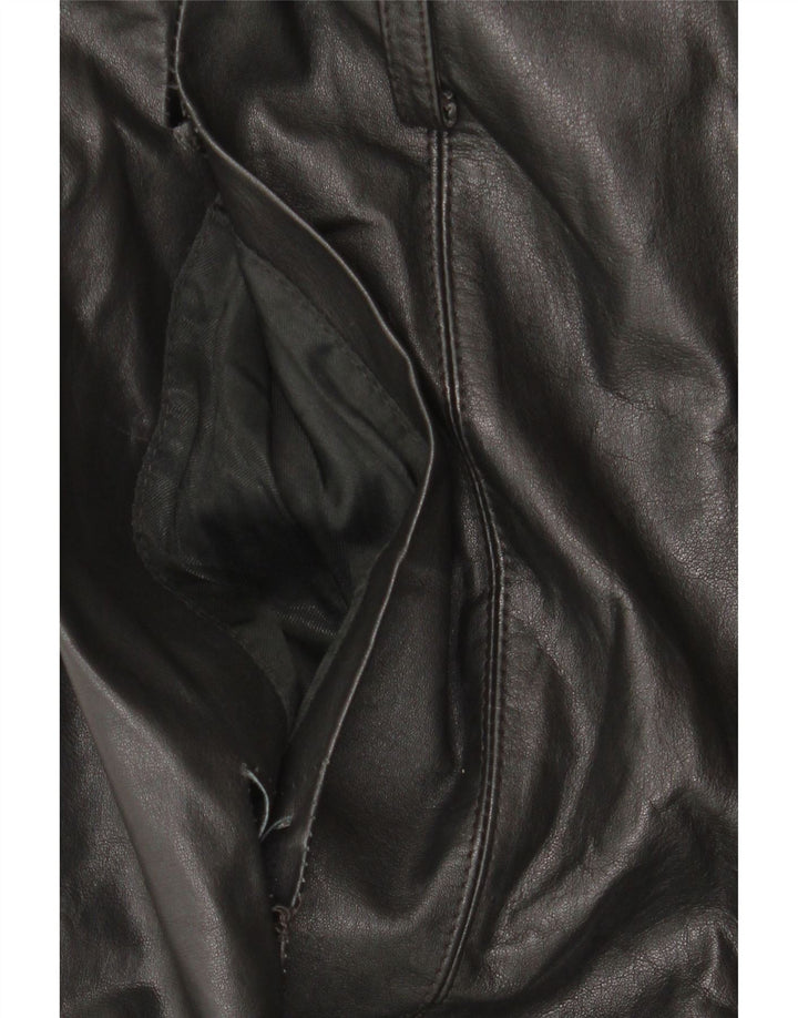 Casaco de couro feminino Klima UK 10 pequeno preto