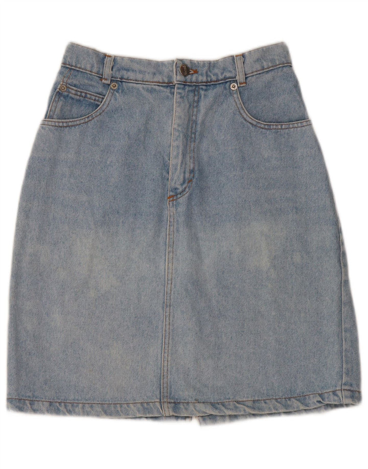 Saia jeans feminina DE VILLE W30 algodão azul médio
