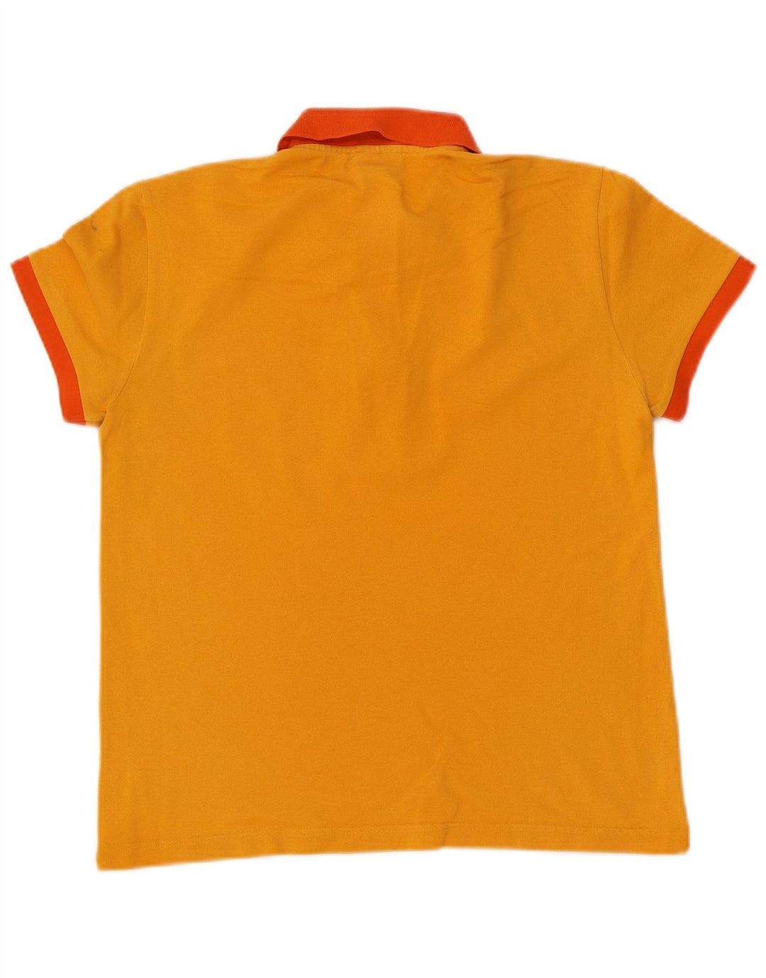 Lacoste Mens Rugby Polo Shirt Tamanho 4 Médio Algodão Amarelo