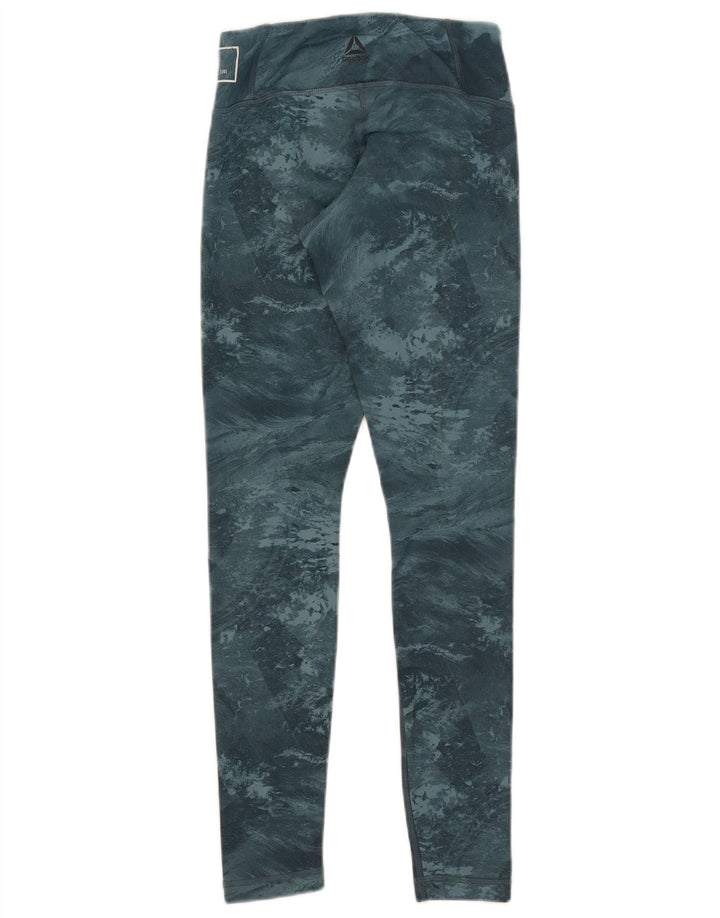 Leggings Reebok Speedwick Abstract Pattern UK 4/6 XS Azul Poliéster