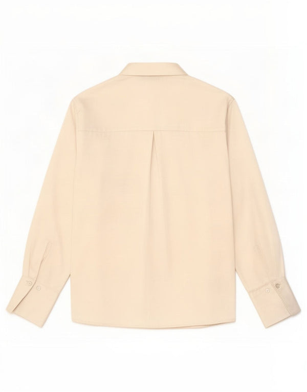 Zara Camisa Feminina UK 16 Grande Off White