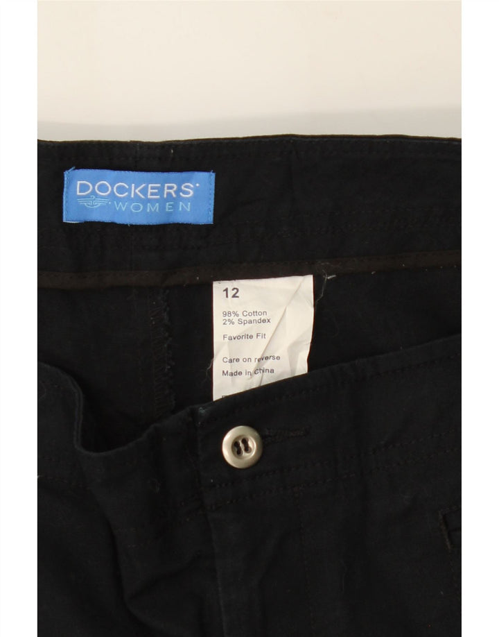 DOCKERS Womens Favorite Fit Skort US 12 Large  Black Cotton Vintage Dockers and Second-Hand Dockers from Messina Hembry 