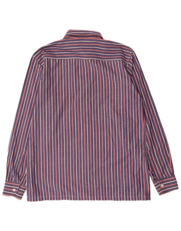 Pierre Cardin Mens Classic Fit Camisa Tamanho 38/40 Médio Roxo Listrado