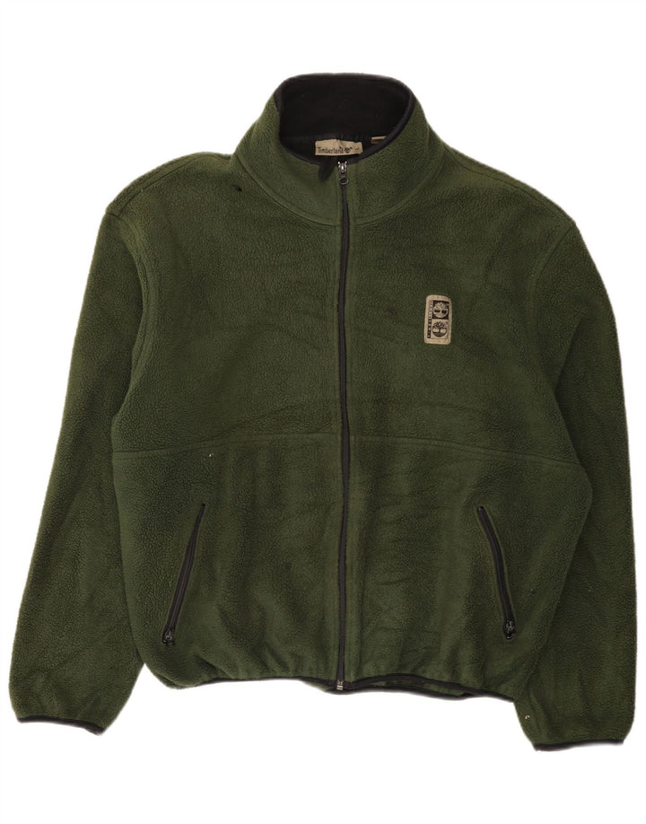 Jaqueta de lã masculina Timberland UK 40 poliéster verde grande