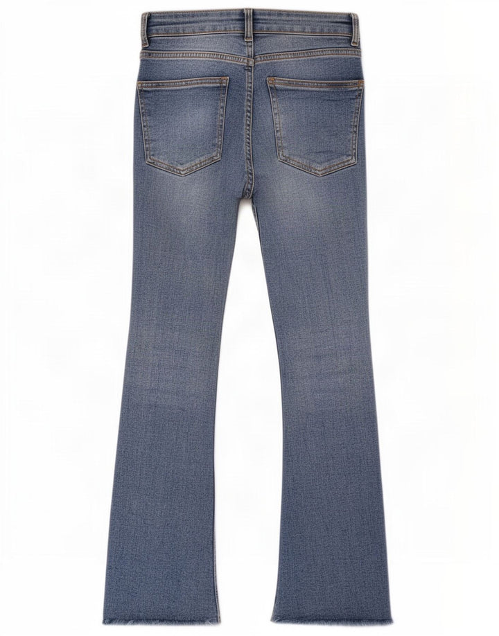 Zara Jeans feminino queimado EU 38 pequeno W26 L26 algodão azul