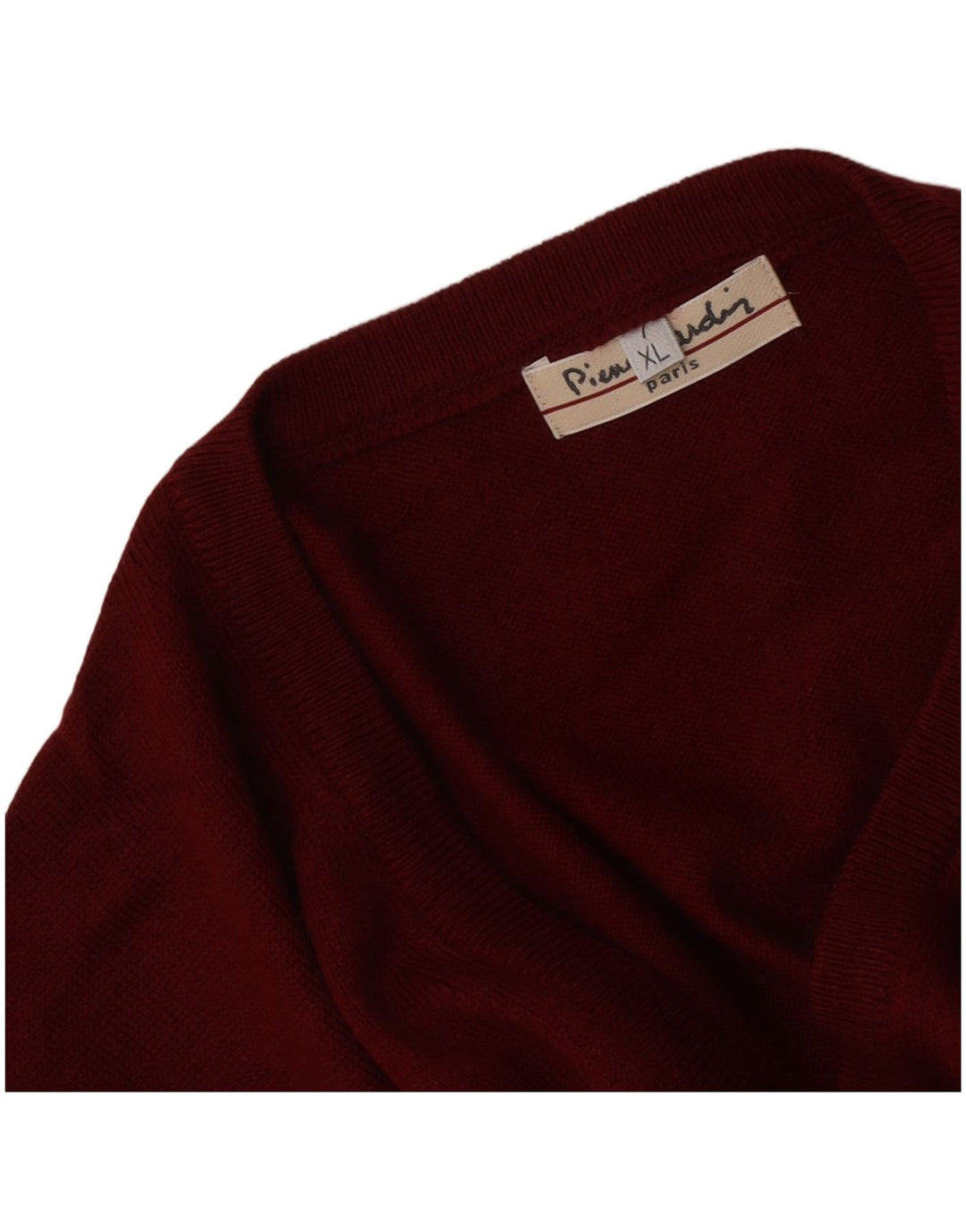 Suéter masculino Pierre Cardin com decote em V XL vermelho