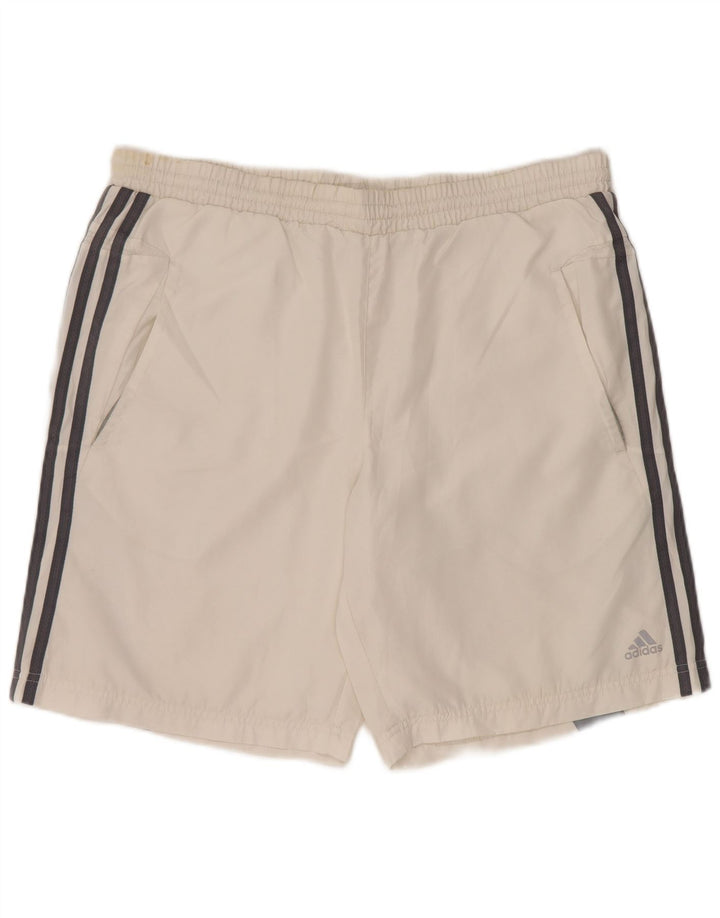 ADIDAS Mens Clima 365 Sport Shorts Médio Branco Colourblock Poliéster