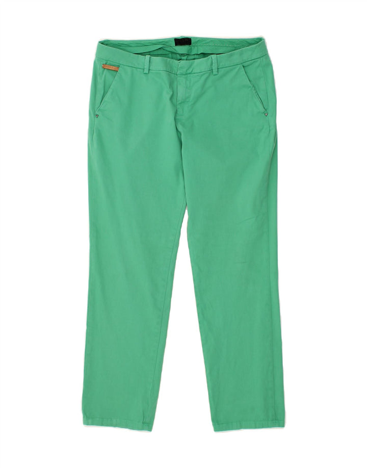 GUESS Womens Slim Chino Trousers W32 L29 Green Cotton Vintage Guess and Second-Hand Guess from Messina Hembry 