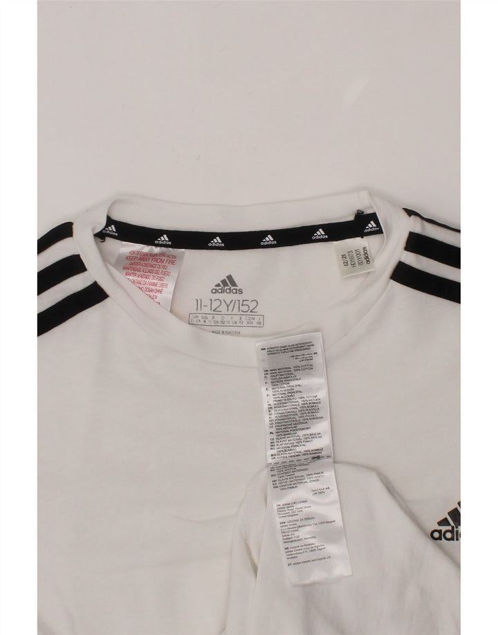 Camiseta Adidas Menino 11-12 Anos Algodão Branco