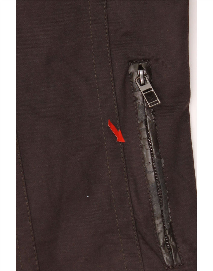 Jaqueta bomber masculina Zara UK 40 grande algodão marrom