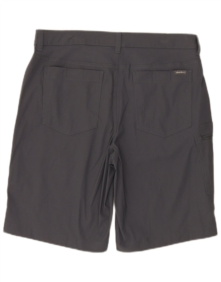 EDDIE BAUER Shorts cargo masculino W34 grande cinza nylon