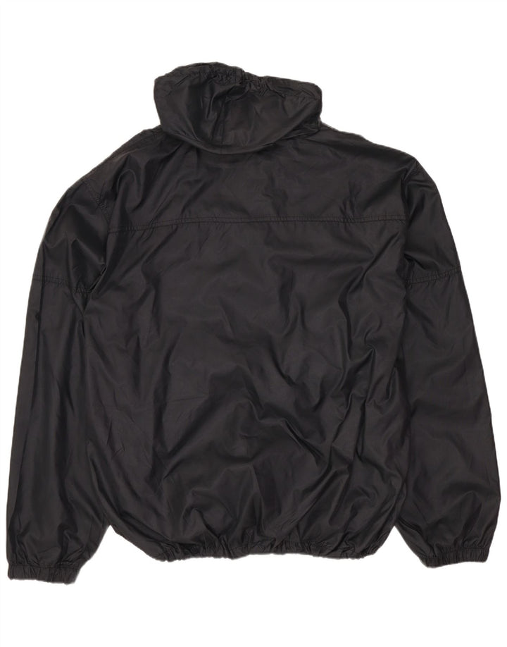 Jaqueta de chuva masculina IZOD com capuz Reino Unido 40 grande nylon preto