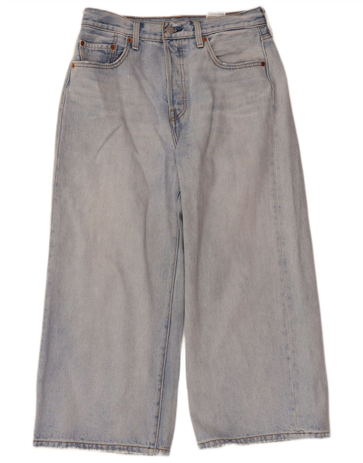 Calça jeans feminina Levi's com perna larga W28 L23 azul algodão