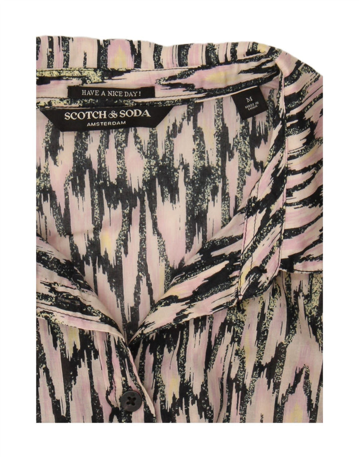 Blusa feminina com estampa abstrata Scotch & Soda Reino Unido 14 rosa médio