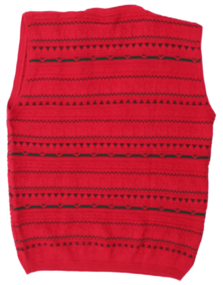 Colete masculino vintage regata XL vermelho geométrico