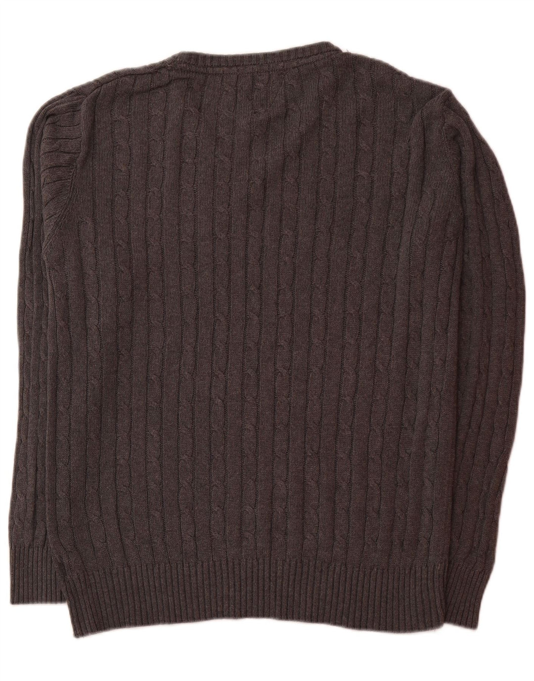 Suéter masculino KANGOL com decote em V grande algodão cinza