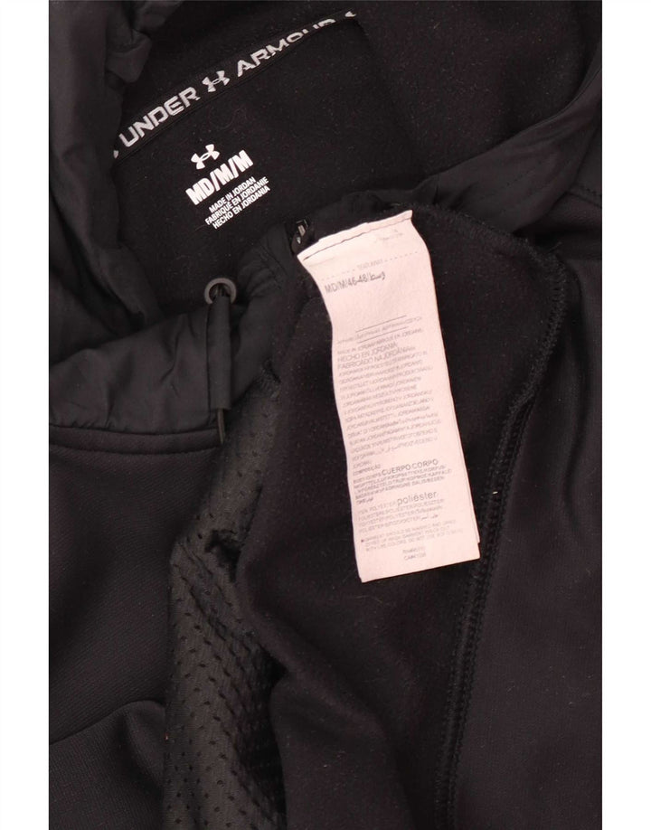 Suéter masculino Under Armour Graphic Zip com capuz médio preto poliéster