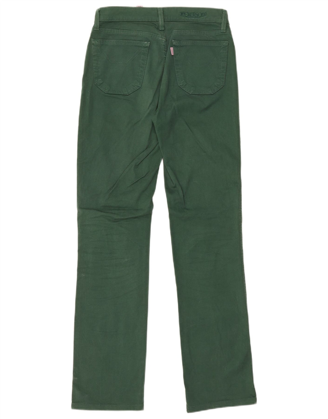Jeans retos femininos JECKERSON W26 L30 algodão verde