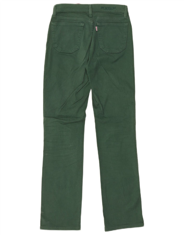 Jeans retos femininos JECKERSON W26 L30 algodão verde