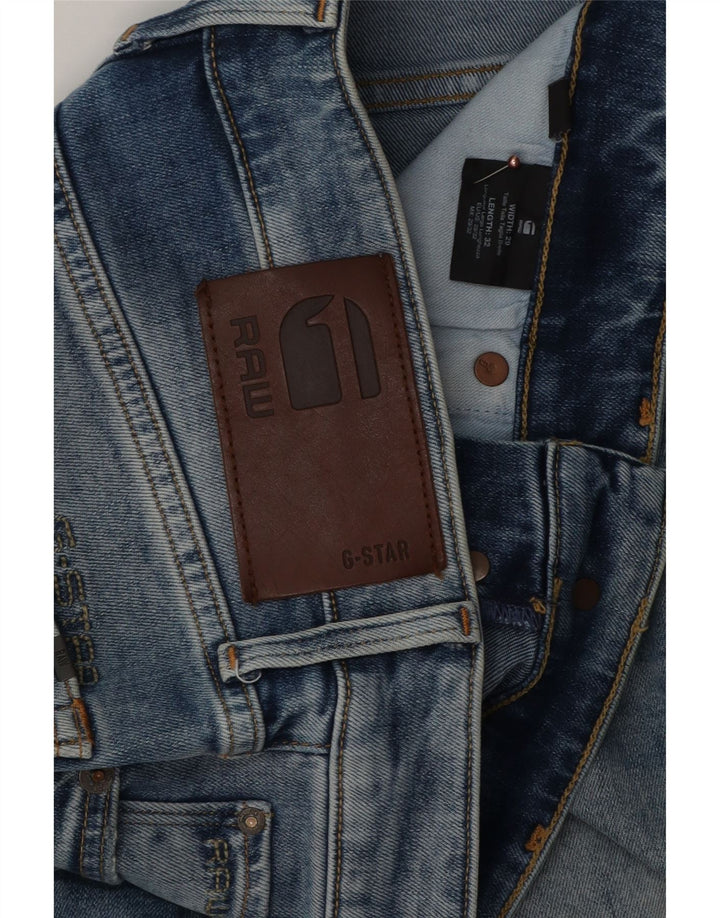 G-Star Masculino 3301 Slim Jeans W29 L29 Azul Algodão