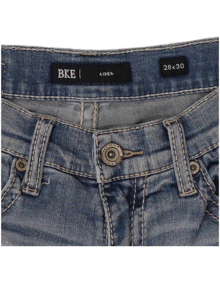 BKE Jeans feminino Aiden Straight W28 L30 algodão azul