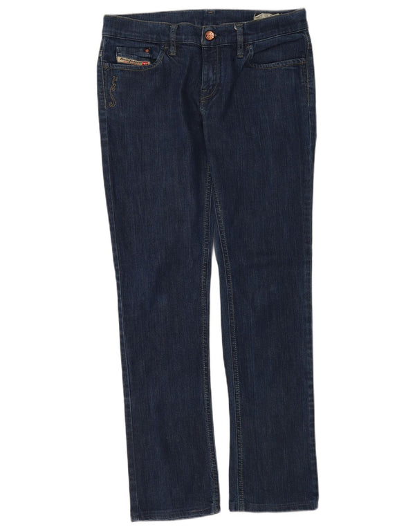 Diesel Feminino Liv Slim Jeans W30 L32 Azul Marinho Algodão