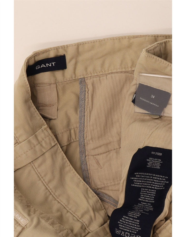 Shorts cargo masculino Gant W34 grande algodão bege