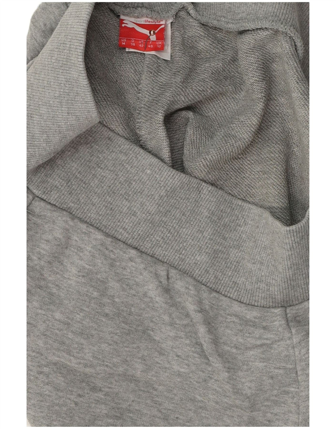 Shorts esportivos femininos PUMA UK 12 cinza médio manchado