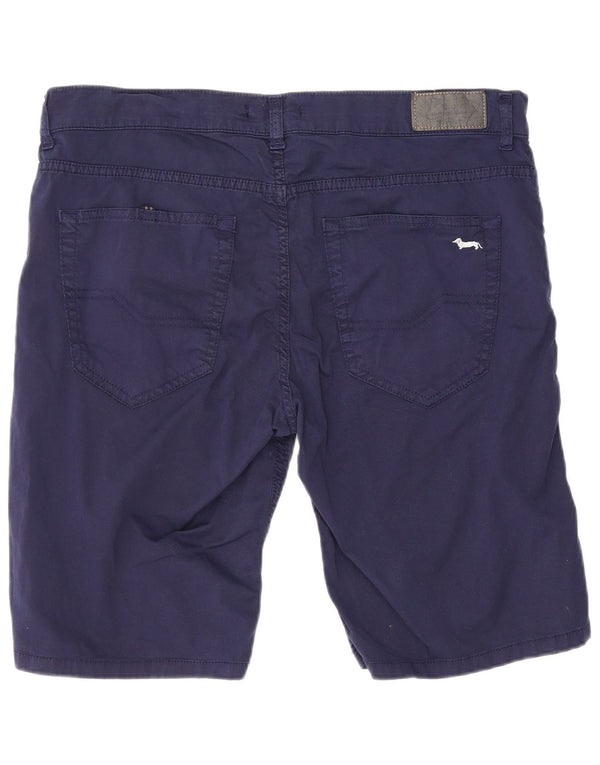 Harmont & Blaine Mens Casual Shorts IT 50 Grande W34 Azul Marinho Algodão