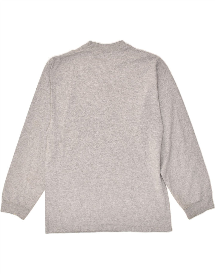 VINTAGE Mens Graphic Top Long Sleeve Small Grey Cotton Vintage Vintage and Second-Hand Vintage from Messina Hembry 