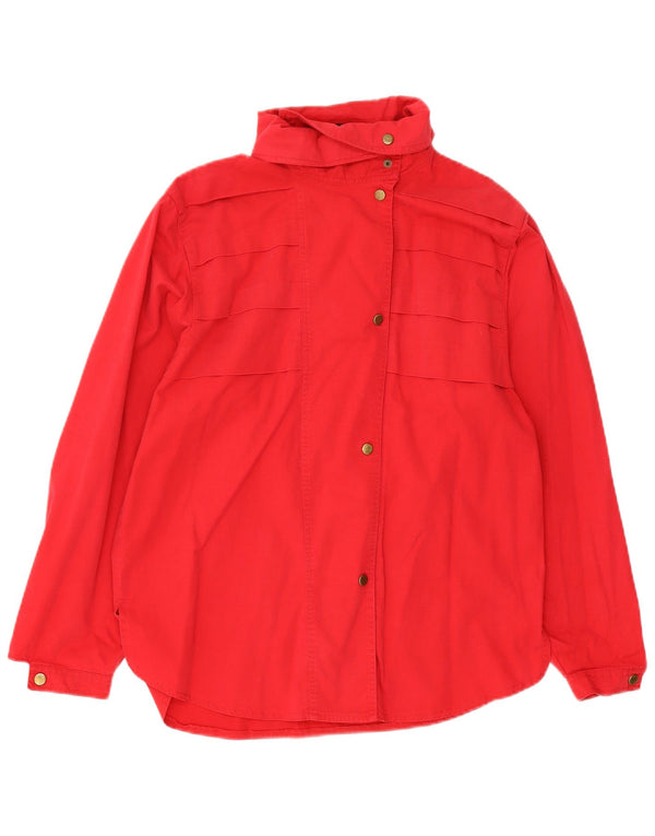 Camisa feminina Louis London Reino Unido 14 algodão vermelho médio