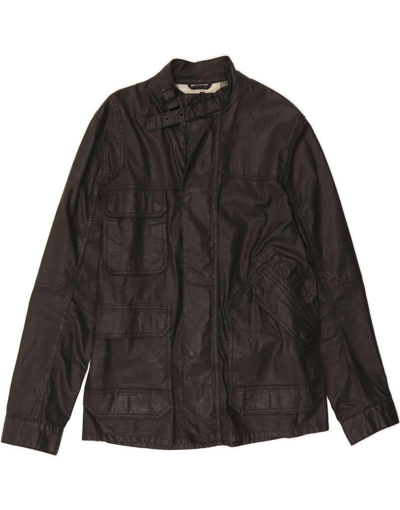 FCUK Mens Utility Jacket UK 38 Medium Black Cotton Vintage Fcuk and Second-Hand Fcuk from Messina Hembry 