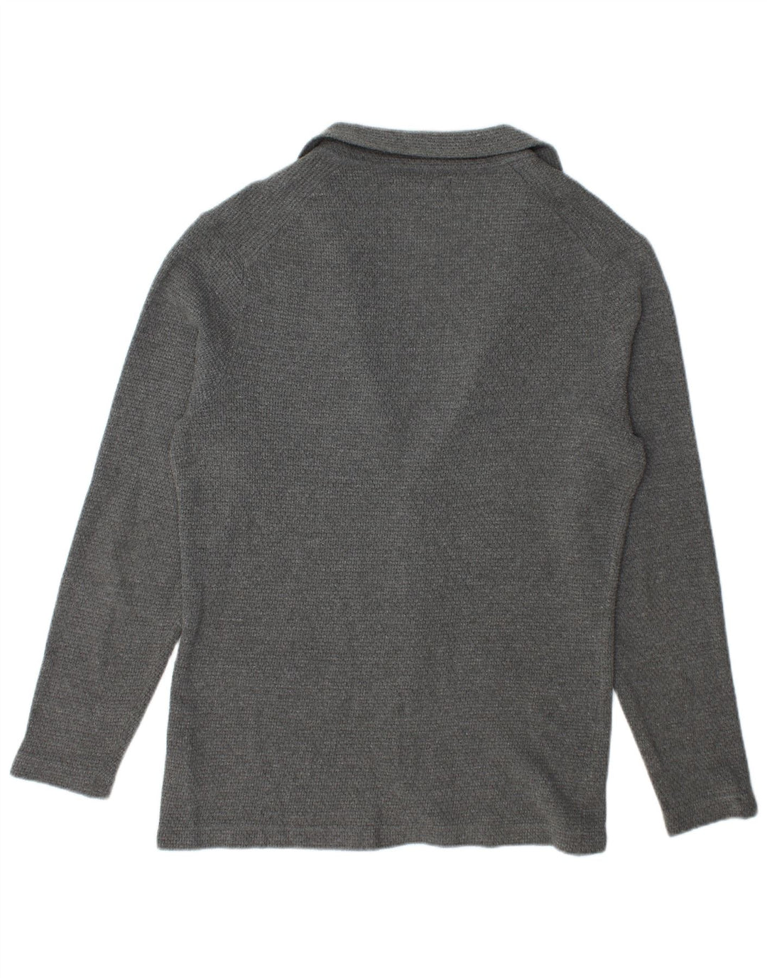 Suéter cardigã masculino ZARA poliéster cinza médio