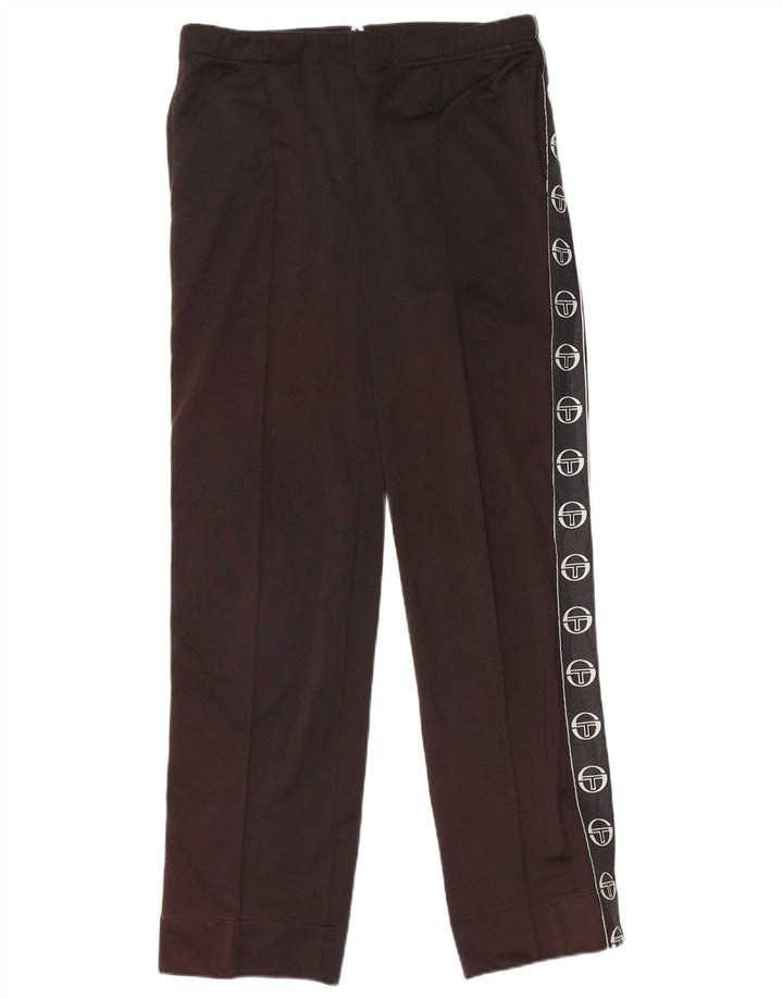 Sergio Tacchini Calça de treino masculina gráfica IT 46 pequena preta