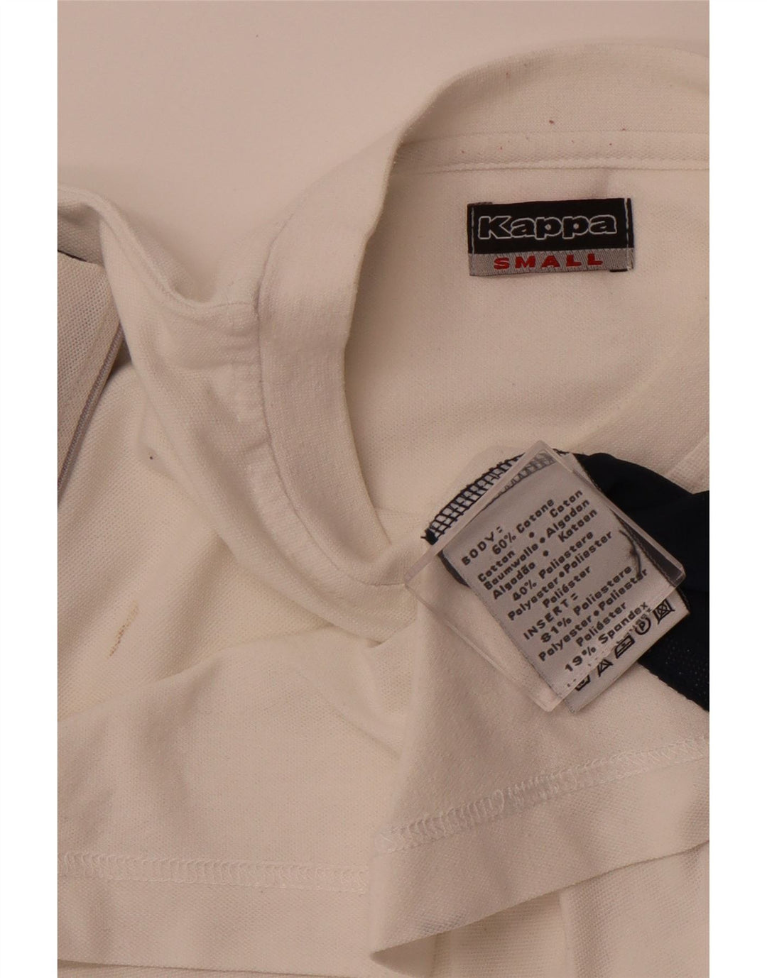 Camiseta masculina KAPPA top pequeno branco colorblock algodão esportivo