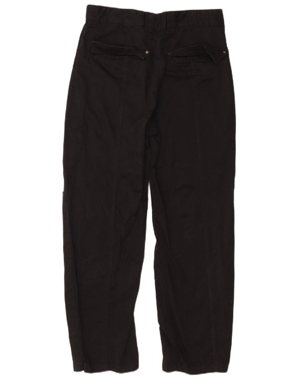 Zara Calça masculina reta casual desgastada UE 42 grande W32 L29 preta