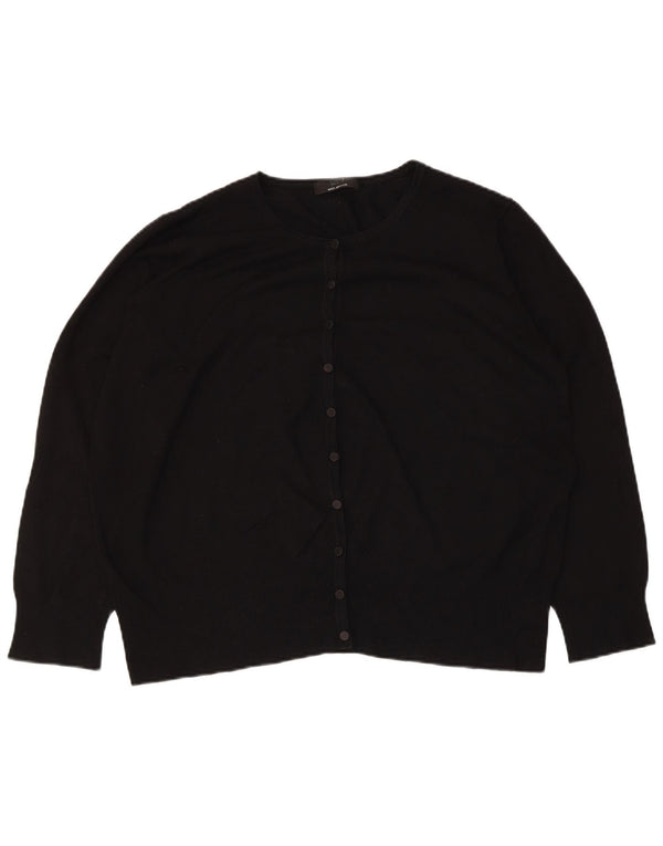 Suéter cardigã feminino Marks & Spencer UK 20 2XL viscose preta