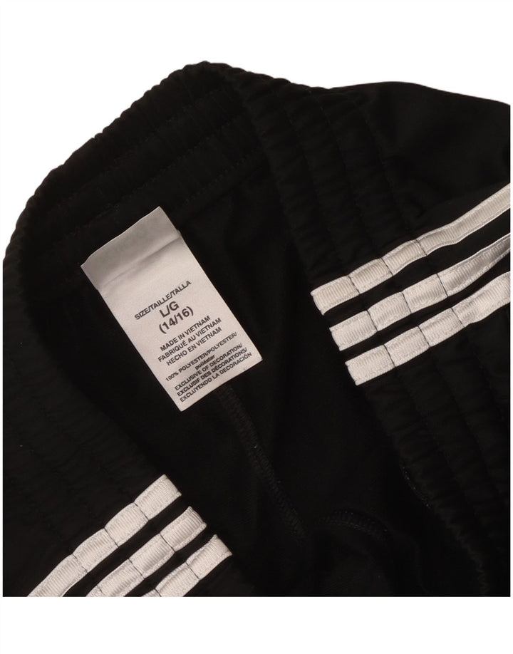 Calças de treino Adidas Boys 14-15 anos grandes poliéster preto