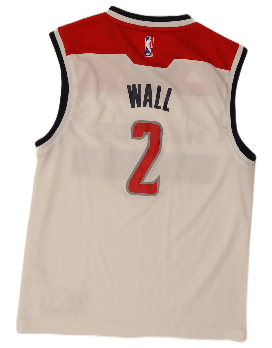 ADIDAS Mens Wizards Graphic Vest Top Médio Branco Colourblock Poliéster