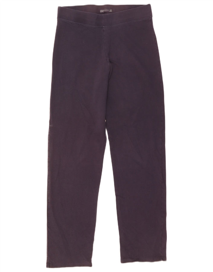 Leggings femininas Marks & Spencer Reino Unido 14 grande algodão azul marinho