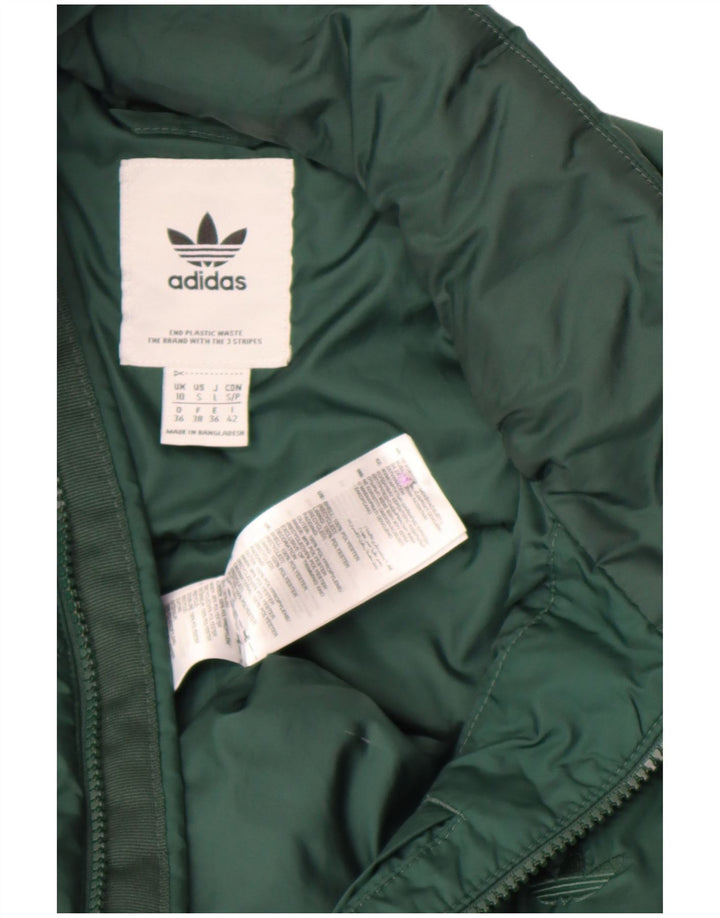 Jaqueta acolchoada oversized feminina Adidas UK 10 poliéster verde pequeno