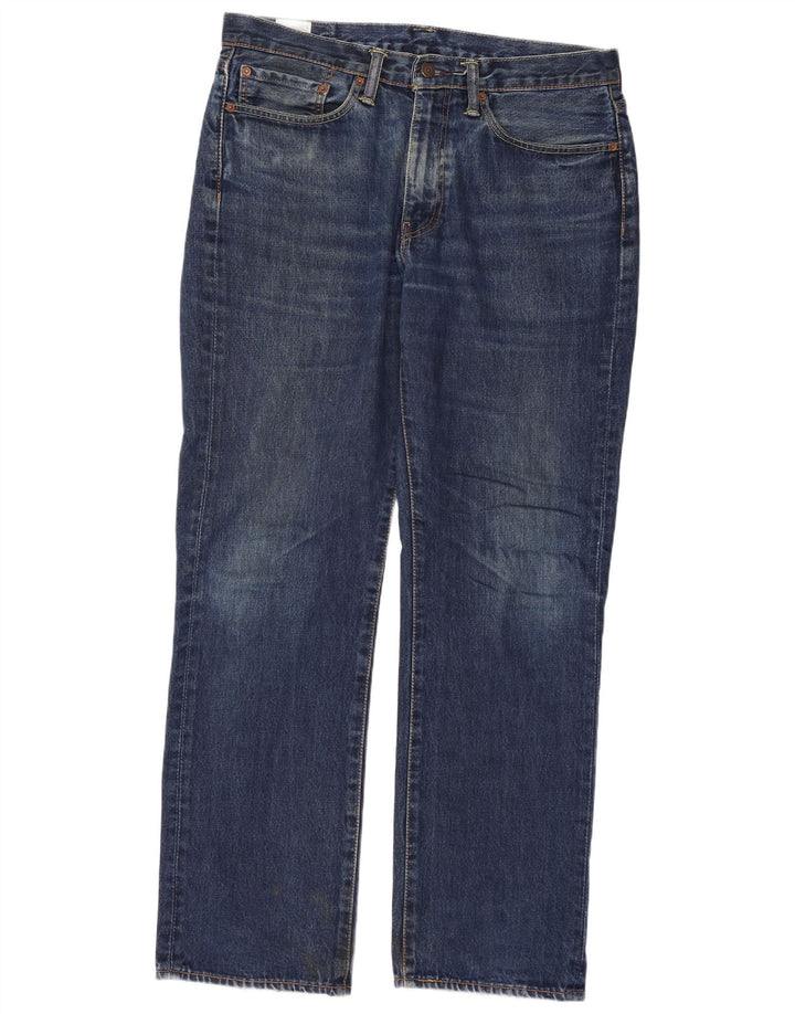 Levi's Masculino 514 Straight Jeans W34 L32 Azul Marinho Algodão