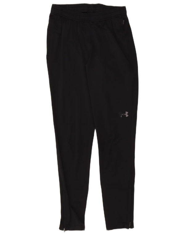 Calça de treino masculina Under Armour pequena poliéster preta