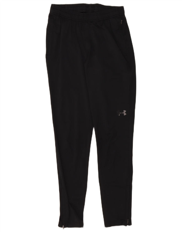 Calça de treino masculina Under Armour pequena poliéster preta