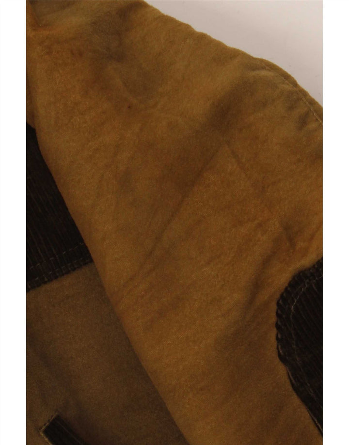 Jaqueta utilitária masculina vintage IT 48 bloco colorido bege médio