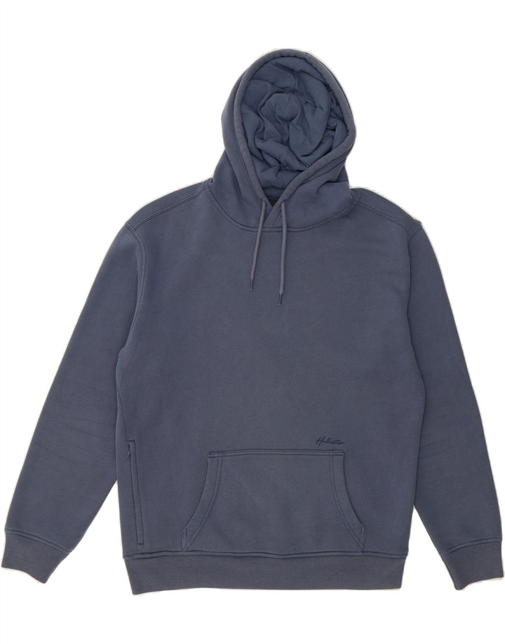 HOLLISTER Mens Relaxed Fit Hoodie Jumper Small Blue Cotton Vintage Hollister and Second-Hand Hollister from Messina Hembry 