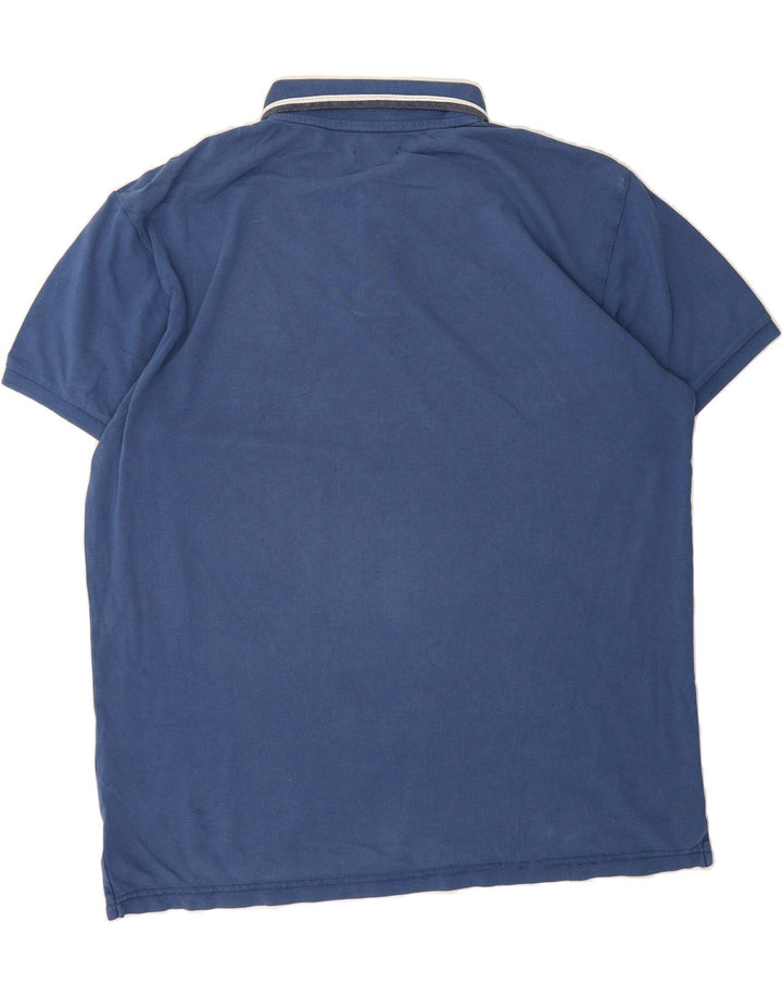NAPAPIJRI Mens Polo Shirt 2XL Blue Cotton Vintage Napapijri and Second-Hand Napapijri from Messina Hembry 
